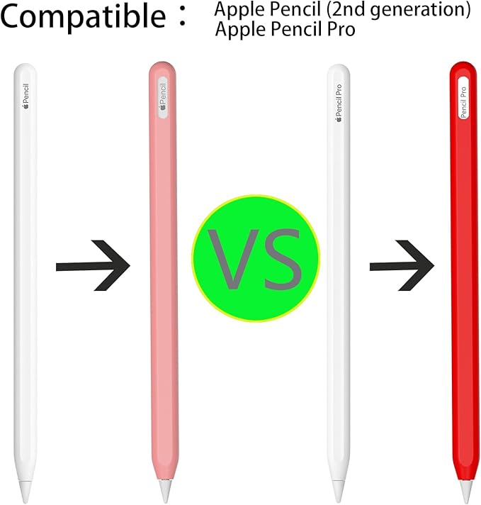 Hi Color Silicone Pencil Cover for Apple Pencil 2nd/Apple Pencil Pro Cover Case Sleeve Ipad Pencil Protective Cover(Pink)