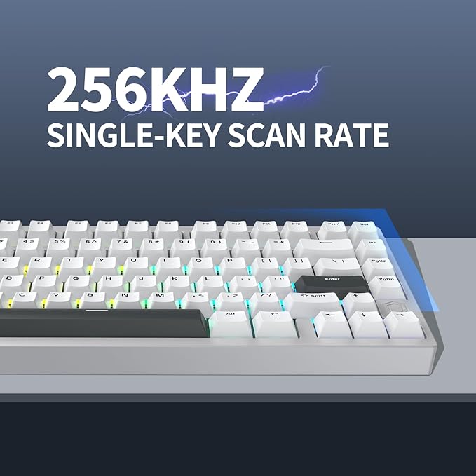IROK MG75PRO 81 Keys Wired Magnetic Switch Mechanical Keyboard, Hall Effect, 8KHZ/ARGB/CNC Aluminum, Gasket Structure Gaming Keyboard(Silver