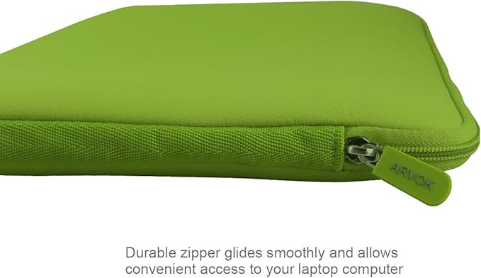 Arvok 13 13.3 14 Inch Laptop Sleeve Case for MacBook Pro/MacBook Air 13-14 inch, Water-Resistant Notebook Chromebook Computer Pouch, Carrying Bag Cover for HP/Dell/Lenovo/Asus/Acer, Bamboo Green