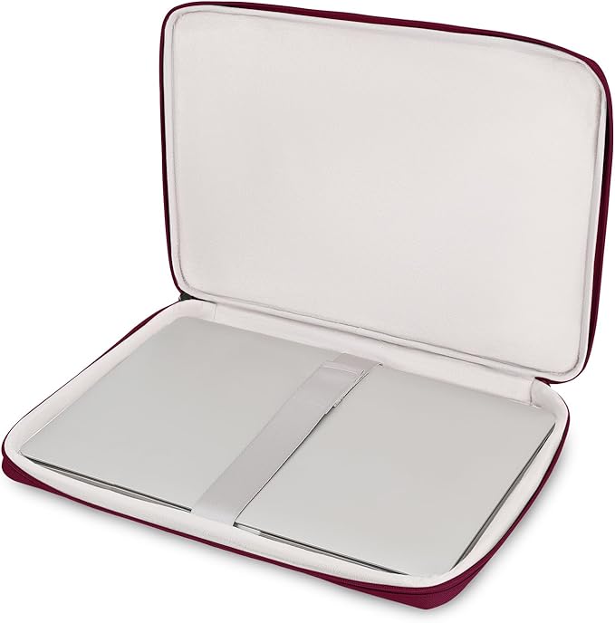 DOMISO 17.3 inch Laptop Sleeve Case Water Resistant Shockproof Protective Computer Bag for 17.3" Notebook/HP Pavilion Envy 17/IdeaPad/LG Gram/MSI with Accesory Bag,Wine