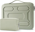 DOMISO Laptop Hard Case 17-17.3 inch Waterproof Shockproof Hard Shell Laptop Sleeve with Handle & Storage Pocket, Compatible with MacBook, HP, Dell, Mint Green