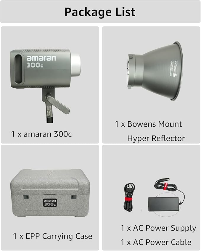 amaran 300c Charcoal RGB Studio Light,LED Video Light,RGB Key Light,Photography Lighting Dark Grey (amaran 300c)