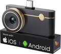 Thermal Master P3 - Thermal Camera for iOS & Android, 8mm Macro Vision Infrared Imager with 35mk NETD, 512x384 Super Resolution, 3.6℉ Accuracy, Manual Lens, Work for Home PCB Inspection, Black