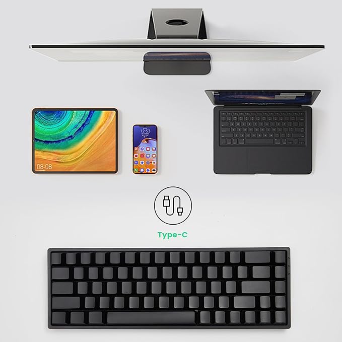 MONSGEEK FUN68 Rapid Trigger Gaming Keyboard 8k SP HE Wired 65% Black Keyboard, Glare Magnetic Switch