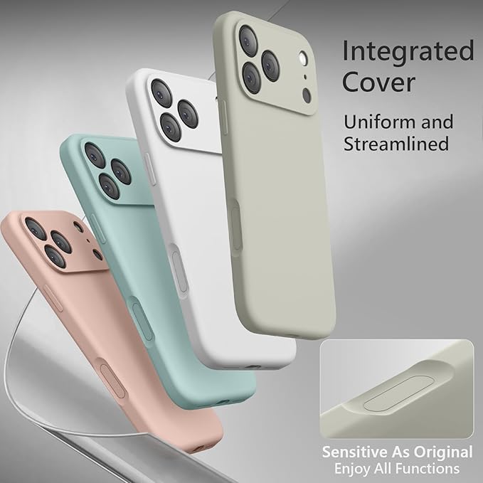FireNova Magnetic for iPhone 17 Pro Case, Compatible with MagSafe, [Integrated Silicone Camera Control Button] [Camera Protection] Anti-Scratch Microfiber Lining Phone Case, 6.3", Stone
