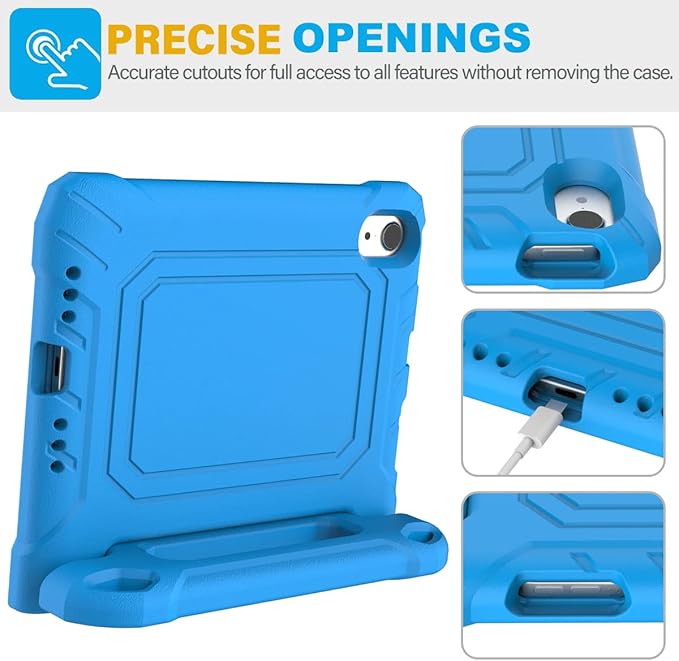 SUPLIK Kids Case for iPad mini 7 (A17 Pro) 2024 & Mini 6 2021, iPad mini 6th/7th Generation Case with Screen Protector, Durable Shockproof Handle Stand Cover for 8.3-inch iPad mini 6/7 Gen, Blue