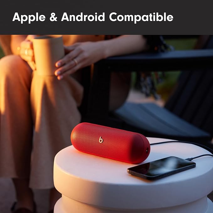 Beats Pill - Wireless Bluetooth Speaker with AppleCare+ (2 Years) - Statement Red