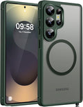 TOCOL Magnetic for Samsung Galaxy S25 Ultra Case, Upgraded Full Camera Protection, Compatible with Magsafe, Drop Protection Slime Clear Back Cover for Samsung Galaxy S25 Ultra 6.9-Inch (Alpine Green)