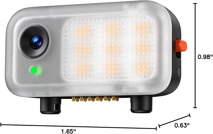 Hohem AI Tracking Sensor with 3-Color Magnetic Fill Light, AI Tracker Compatible with iSteady V3, Cool/Warm/Neutral Light Mode, Smartphone Gimbal Stabilizer Accessories, MTK-L03, Black