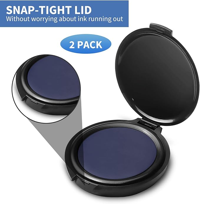 SAYEEC Fingerprint Ink Pad Thumbprint Ink Pad for Office Notary Supplies Identification Security ID Fingerprint Cards Law Enforcement Fingerprint Kit Thumb Print Ink Pad Stamp Pad (Blue-2 Pack)