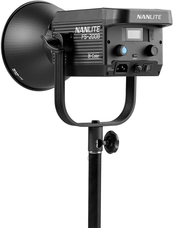 Nanlite FS-200B 220W Bi-Color LED Video Light, 2700K–6500K Continuous Studio Light with Bowens Mount, High CRI TLCI, Quiet Fan, App Control for YouTube, Photography, Filmmaking & Live Streaming