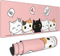 Pink Cute Kittens Cat Gaming Mouse Pad Large XL Girls Kawaii Desk Mat Long Extended Pads Big Mousepad for Home Office Decor Accessories