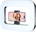 Smartphone Video Rig with Rechargeable Light, Handheld Ring Light for Phone, Phone Stabilizer for Video Recording, Camera, Selfie, Make up, Photography, with 3600mAh Build-in Battery