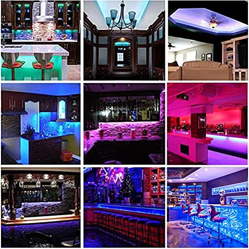 WS2812B LED Strip Individual Addressable Light WS2811 IC WS2812 60Pixels/m SMD 5050 RGB Pixel Strip DC5V (16.4FT 300LEDS Non-Waterproof, White PCB)