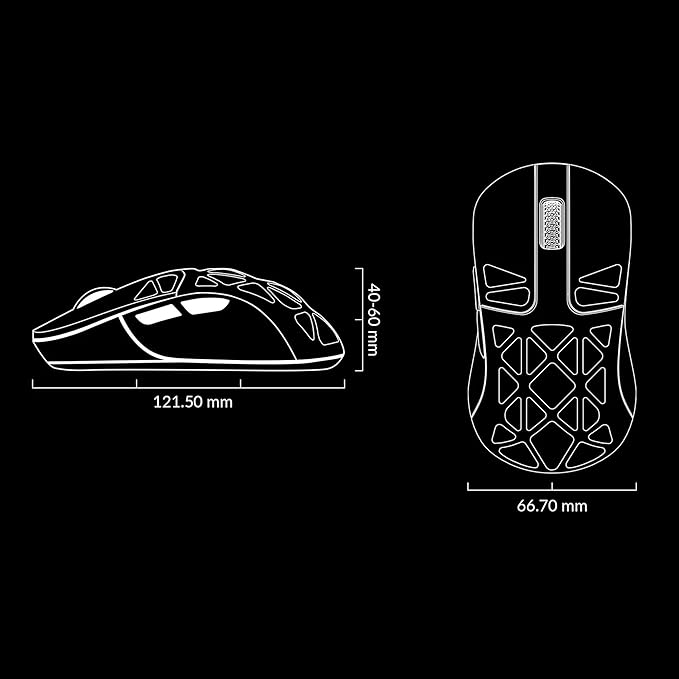 Keychron M3 Mini 4K Wireless Bluetooth 5.1/2.4 GHz/Wired Optical Mouse, Ultra-Lightweight 65g Programmable PixArt 3395 Sensor with up to 26,000 DPI/ 650 IPS for Windows Mac Linux - Metallic Black