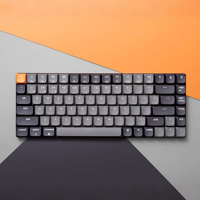 Keychron K3 QMK Ultra-Slim Wireless Mechanical Keyboard Version 3, 75% Layout Hot Swappable Red Switch, RGB Backlight Rechargeable Wired Bluetooth Professional Office Keyboard for Mac/Windows