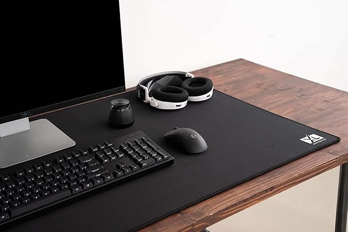 XL Mouse Pad 2XL Huge Extra Large Gaming Mousepad for Full Desk - Super Thick Nonslip Rubber Base and Waterproof Desktop Keyboard Extended Mouse Mat (Black, 2XL (36''x18''))