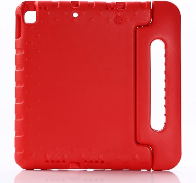 Kids Case for iPad 9th/8th/7th Generation (2021/2020/2019), iPad 10.2" Shockproof Case, Techcircle Handle Stand Lightweight EVA Foam Bumper Protective Rugged Drop Protection Child Proof Cover, Red