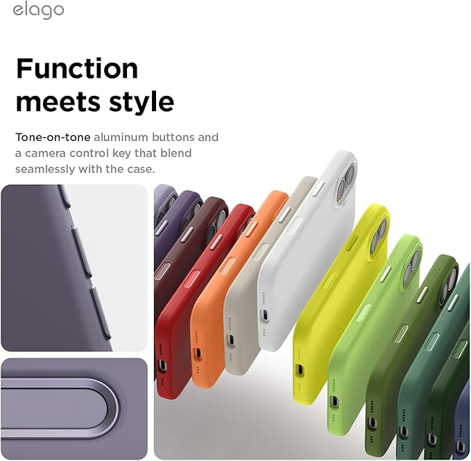 elago for iPhone 17 Case, Premium Magnetic Silicone Case, Compatible with MagSafe, Liquid Silicone Material, Protective Cover, Shockproof, Slim Phone, 6.3 inch (Deep Lavender)