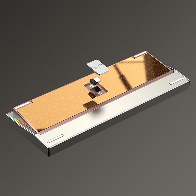 KEEBMONKEY WOBKEY Crush 80 Reboot CNC Aluminum 5-Second Quick-Release Triple-Mode Connectivity Mechanical Keyboard with Superior Acoustics (Pro White)