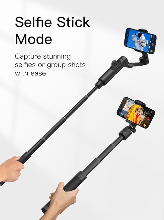 AOCHUAN 3-Axis Gimbal Stabilizer for Smartphone Smart X Pro & B10 Storage Bag & E10 Extension Rod