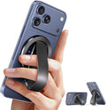 SINCEHOLY for MagSafe Phone Grip Ring, Magnetic Phone Holder with Silicone Finger Strap, 360° Rotating Dual-Axis Kickstand, N52 Magnetic Phone Stand Grip for Mag Safe iPhone 17/16/15/14/13/12, Black