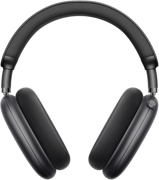 Wireless Over Ear Headphones, Noise Canceling Bluetooth 5.3 Head-Phones with Microphones,Hi-Res Audio,24H Playtime,HiFi Audio Adjustable Heads for iPhone/Android/Samsung - Black