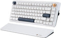 Hexgears 75% Wireless Mechanical Keyboard with Knob, Hot Swappable Creamy Keyboard with Wrist Rest, Pre-lubed Linear Switches, 2.4GHz/Type-C/BT5.0, RGB Backlit Gaming Keyboards for Win/Mac (White)