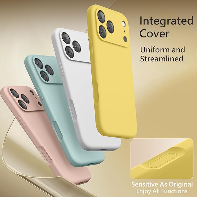 FireNova Magnetic for iPhone 17 Pro Max Case, Compatible with MagSafe, [Integrated Silicone Camera Control Button] [Camera Protection] Anti-Scratch Microfiber Lining Phone Case, 6.9", Yellow