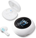 Wireless Earbuds, ANC/ENC Noise Cancelling Earbuds with Touch Screen, Bluetooth 5.4 Ear Buds with LED Charging Case, 40H Stereo Sound, IPX7 Waterproof Earphones with 6 EQ Modes for iOS Android (White)
