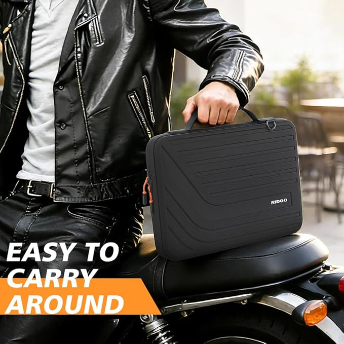 NIDOO 13.3 inch Laptop Sleeve Carrying Case 14 inch Computer Bag Shockproof Hard Shell Protective Cover Handle for 13 inch MacBook Air Pro/13.5" Surface Laptop 6/14" ThinkPad E14 Gen 6/ Dell HP Asus