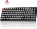 Keychron K2 Max QMK/VIA 2.4 GHz & Bluetooth Wireless Custom Mechanical Keyboard for Mac/Windows/Linux, 75% Layout Keyboard RGB Backlight with Aluminum Red Switch - Black