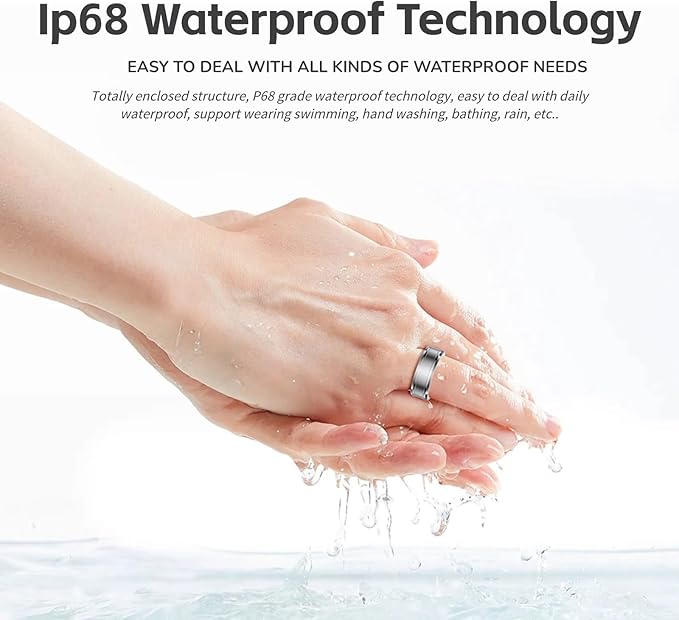 Yoidesu Fitness Smart Ring, 2024 New Upgrade BT 5.1 NFC Sleep Body Monitoring Health Ring with APP, IP68 Waterproof, Smart Pedometer, Phone Camera Remote Control, Size 20