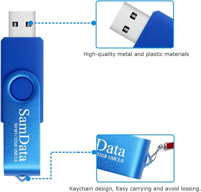 SamData 32GB USB Flash Drives 5 Pack 32GB Thumb Drives Memory Stick Jump Drive with LED Light for Storage and Backup (5 Colors: Black Blue Green Red Silver)