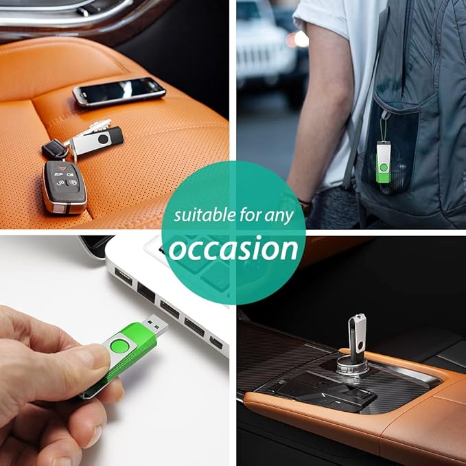 Aiibe 64GB Flash Drive 3.0 2 Pack 64GB USB Flash Drive Thumb Drive Zip Drive USB 3.0 Memory Stick USB Drive with Keychain (64G, 2 Colors: Black Green)