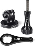 HSU Aluminum Alloy Metal GoPro Tripod/Monopod Mount with Aluminum Thumbscrew for GoPro Hero 13, 12, 11, 10, 9, 8, 7, 6, 5, 4, 3+, 3, 2, 1 HD, AKASO Campark and Other Action Cameras (Black)