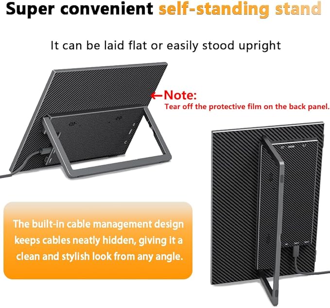 16” 4K Portable Monitor UHD 3840×2400 16:10 400 Nits Gaming Display,IPS HDR External Second Screen,Vertical Monitor for Laptop/Mac/PC/PS5/Xbox with Speakers Stand,VESA Compatible