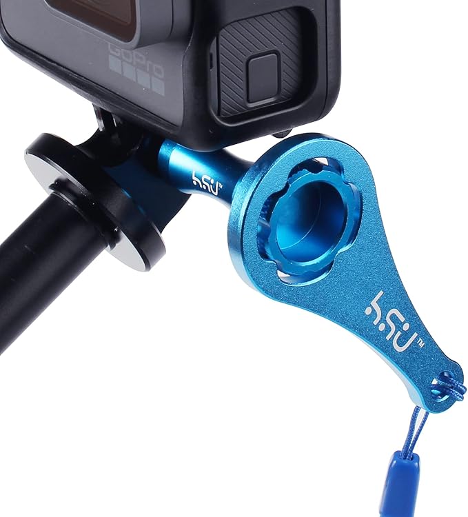 HSU Aluminum Thumbscrew Set + Wrench for Gopro Hero 13, 12, 11, 10, 9, 8, 7, 6, 5, 4, 3, Gopro Session, AKASO Campark and Other Action Cameras (Blue)