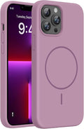 Miracase Magnetic for iPhone 13 Pro Max Case, [Soft Anti-Scratch Microfiber Lining], Magnetic for MagSafe, Liquid Silicone Shockproof Drop Protection Phone Case for 13 Pro Max, Blackcurrant
