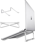 Laptop Stand for Desk - Foldable, Lightweight Aluminum Laptop Riser Holder, Portable Stand for 10-15.6” Laptops, Prevents Overheating with Non-Slip Rubbers, Travel-Friendly, Ergonomic Design