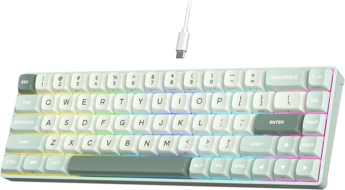 RK ROYAL KLUDGE C68 Hall Effect Mechanical Gaming Keyboard, 65% HE Magnetic Switch Wired RGB Keyboard, Hot Swappable, Rapid Trigger Adjustable Actuation, 8K Polling Rate, Pro Web Driver for Mac &Win