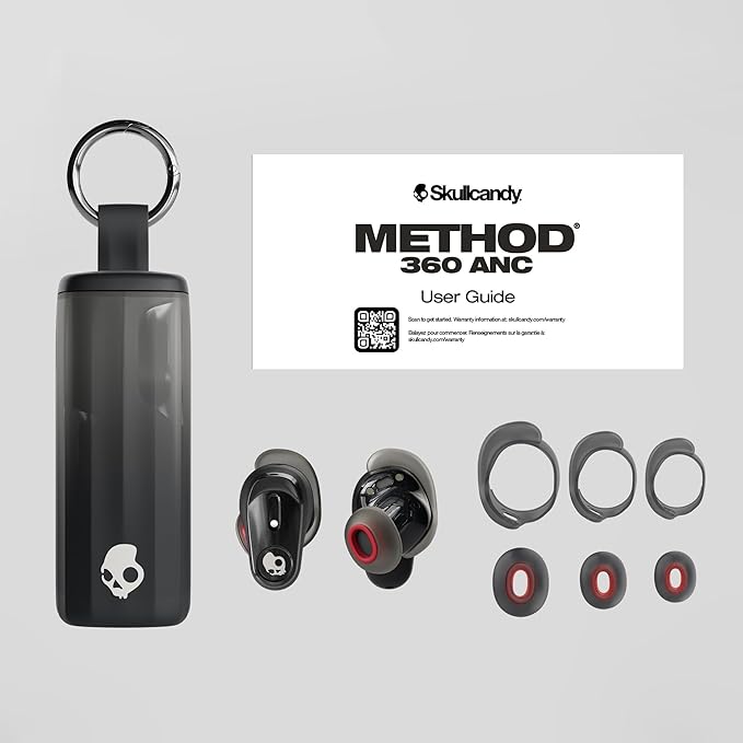 Skullcandy Method 360 ANC Wireless Earbuds, Sound by Bose, Bluetooth Headphones, Premium Noise Cancelling, Up to 40 Hrs Battery, Sweat and Water Resistant, Microphone for iPhone Android - Future