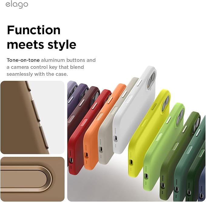 elago for iPhone 17 Case, Premium Magnetic Silicone Case, Compatible with MagSafe, Liquid Silicone Material, Protective Cover, Shockproof, Slim Phone, 6.3 inch (Brown)