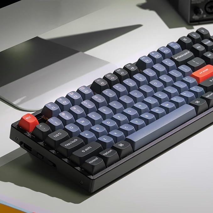 Keychron K8 Pro QMK/VIA Wireless Mechanical Keyboard, Hot-Swappable Aluminum Frame TKL Custom Programmable Keyboard with RGB Backlit, Gateron G Pro Red Switch
