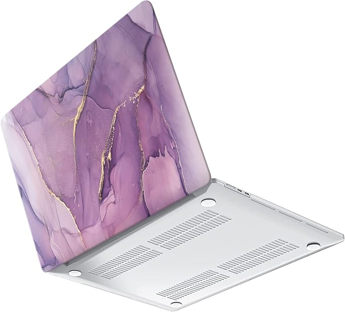 iCasso for MacBook Air 13 inch Case 2025 2024-2022 Release M4 A3240 M3 A3113 A2681 M2 with Liquid Retina Display, Hard Plastic Shell for Mac Air 13.6, TPU Keyboard Cover&Screen Protector, Purple