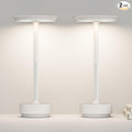Table Lamp Table Lamps 2P Wihte Cordless Rechargeable Portable LED 5000mAh 3-Level Brightness Memory Function Battery Operated Restaurant Cafe