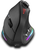 JOMAA Triple Mode Wireless Gaming Mouse - 24000 CPI, Bluetooth 5.0, 2.4GHz, Wired RGB Ergonomic Mouse with 12 Programmable Buttons for laptops, Desktop Computers, Tablets