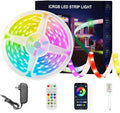 Led Lights for Bedroom 166FT Smart IC+RGB, Music Sync Color Changing Strip Lights, 24Key Remote+App Control Light Strip for BedHead,Underbed,Ceiling,Background Wall(2Rolls of 83FT)
