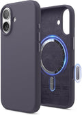 elago for iPhone 17 Case, Premium Magnetic Silicone Case, Compatible with MagSafe, Liquid Silicone Material, Protective Cover, Shockproof, Slim Phone, 6.3 inch (Deep Lavender)