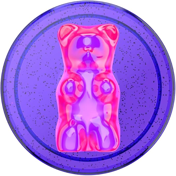 PopSockets Adhesive Phone Grip, Holder, Phone Stand, Kawaii - Gummy Bear Purple